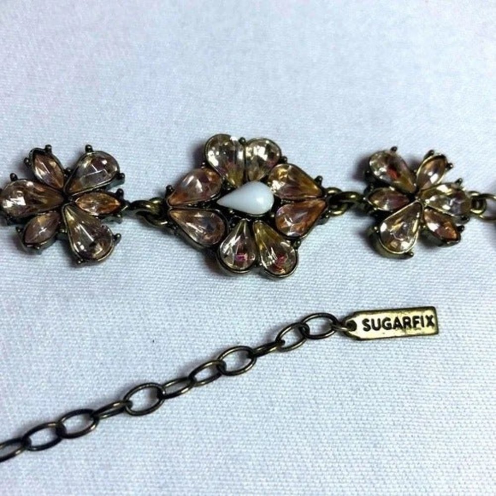 SugarFix Tassel Flower Dangle Pendant Necklace